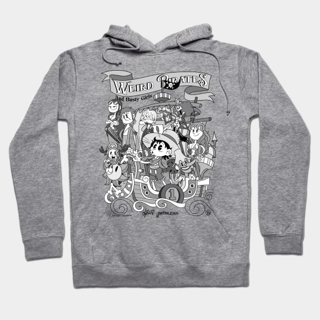 One Piece Weird Pirates and Busty girls Hoodie by Juandamurai